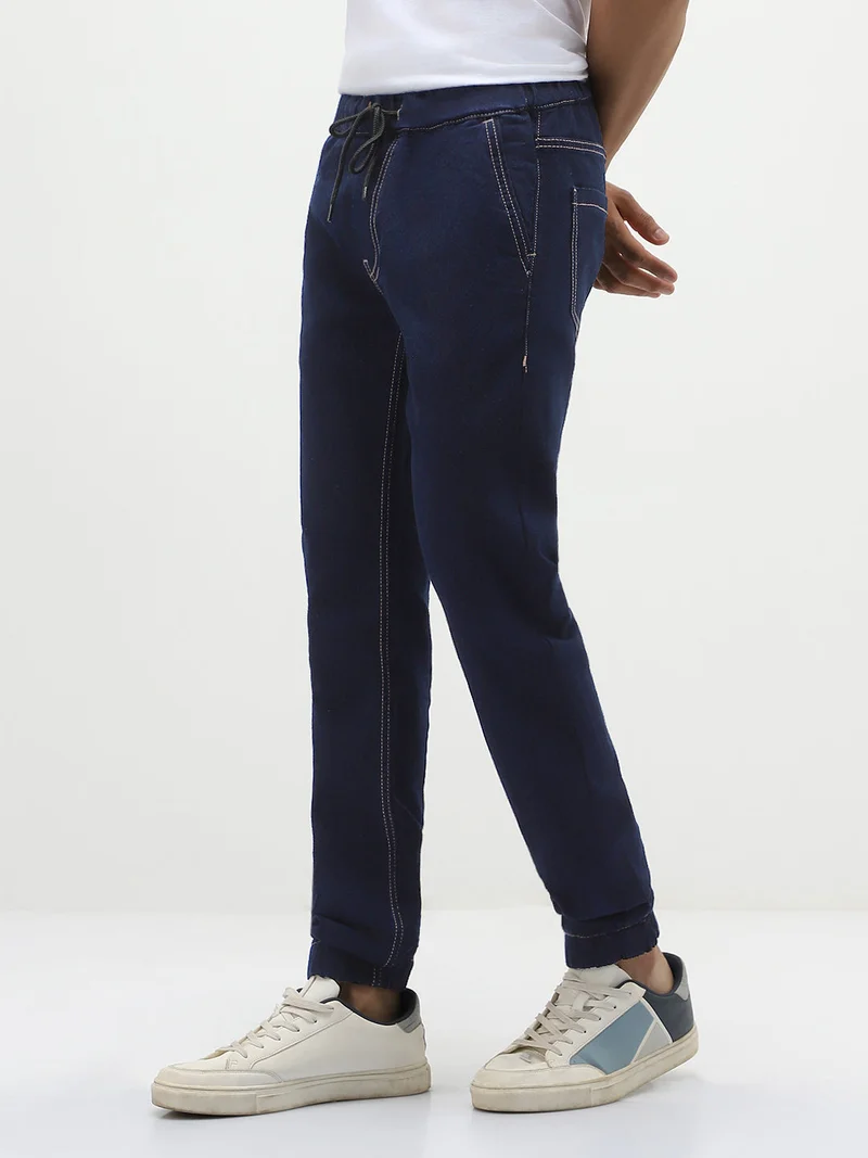 Urbano Fashion  Urbano Fashion Men's Dark Blue Jogger Jeans Slim Fit Stretch for Men | Best Price UAE